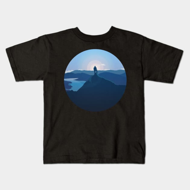 Blue Explorer Kids T-Shirt by PH-Design